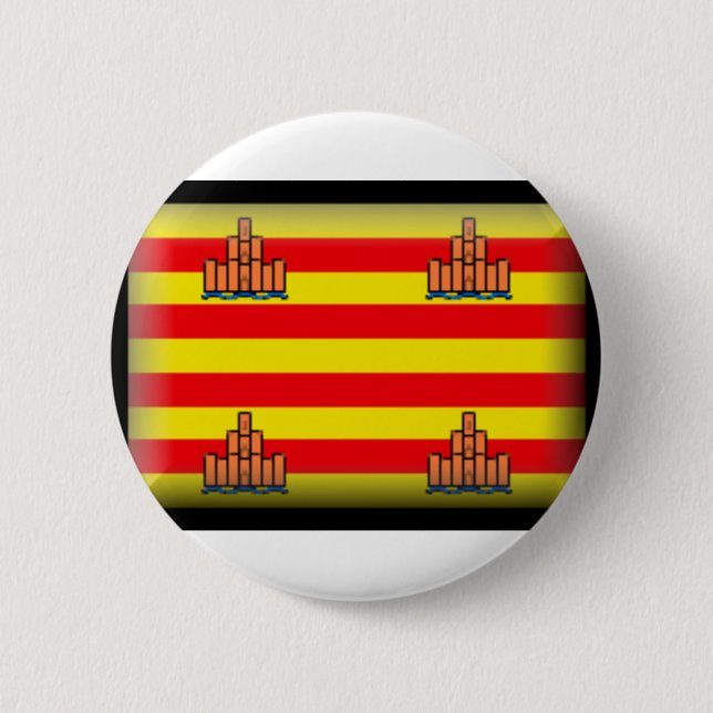 Ibiza Spain Flag 6 Cm Round Badge (Front)