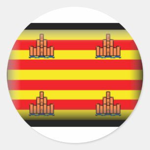 Ibiza Spain Flag Classic Round Sticker