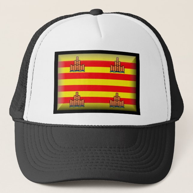 Ibiza Spain Flag Trucker Hat (Front)