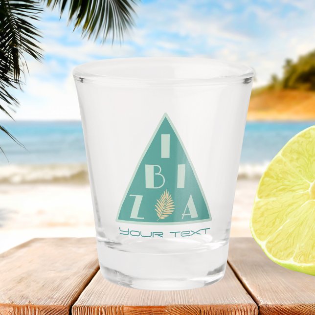 Ibiza Spain logo modern beach bar Shot Glass (Creator Uploaded)