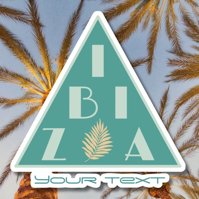 Ibiza Spain logo modern beach colours Sticker (Creator Uploaded)