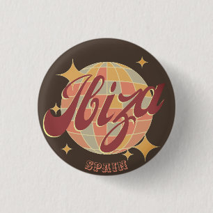 Ibiza Spain Party Disco ball Retro Vintage 3 Cm Round Badge