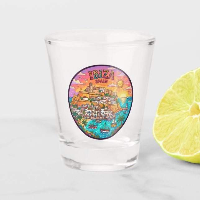 Ibiza Spain Shot Glass (Front)