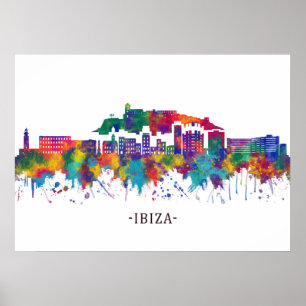 Ibiza Spain Skyline Poster