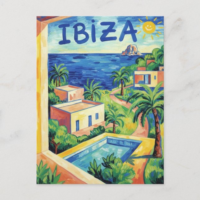 Ibiza Spain Travel Postcard (Front)