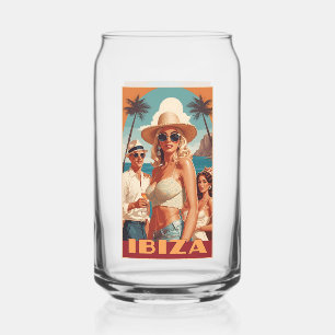 Ibiza, Spain Travel Poster Can Glass