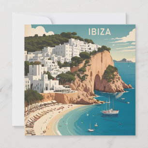 Ibiza, Spain Travel Poster Card