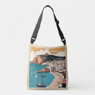 Ibiza, Spain Travel Poster Crossbody Bag