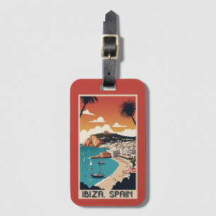 Ibiza, Spain Travel Poster Luggage Tag
