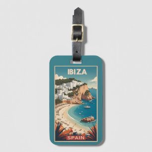 Ibiza, Spain Travel Poster Luggage Tag