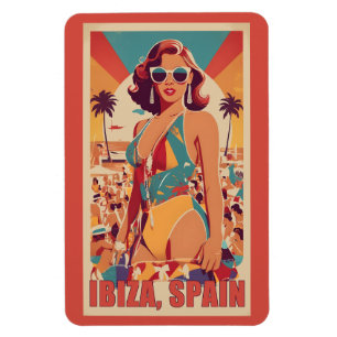 Ibiza, Spain Travel Poster Magnet