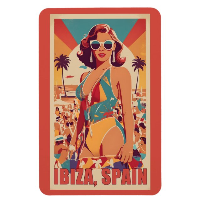 Ibiza, Spain Travel Poster Magnet (Vertical)