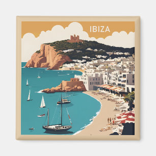 Ibiza, Spain Travel Poster Magnet