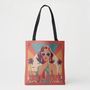 Ibiza, Spain Travel Poster Tote Bag