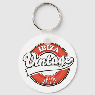 Ibiza spain vintage style logo key ring