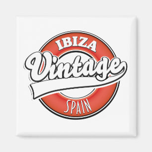 Ibiza spain vintage style logo magnet