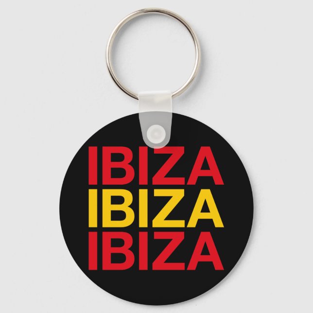 IBIZA Spanish Flag Key Ring (Front)
