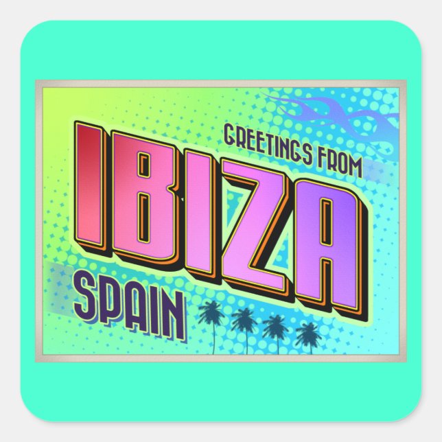 IBIZA SQUARE STICKER (Front)