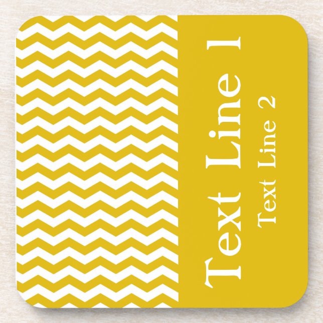 Ibiza Sunset Wave Chevron customisable Coaster (Front)