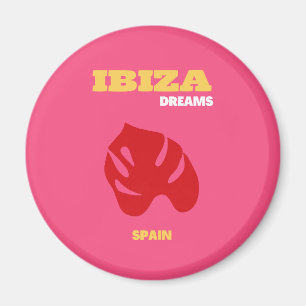 Ibiza, Travel Art, Preppy, Preppy Art, Pink Magnet
