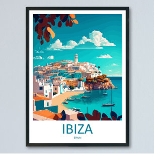 Ibiza Travel Print Wall Art Ibiza Wall Hanging Hom