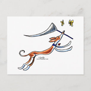 Ibizan Hound Butterflies Postcard