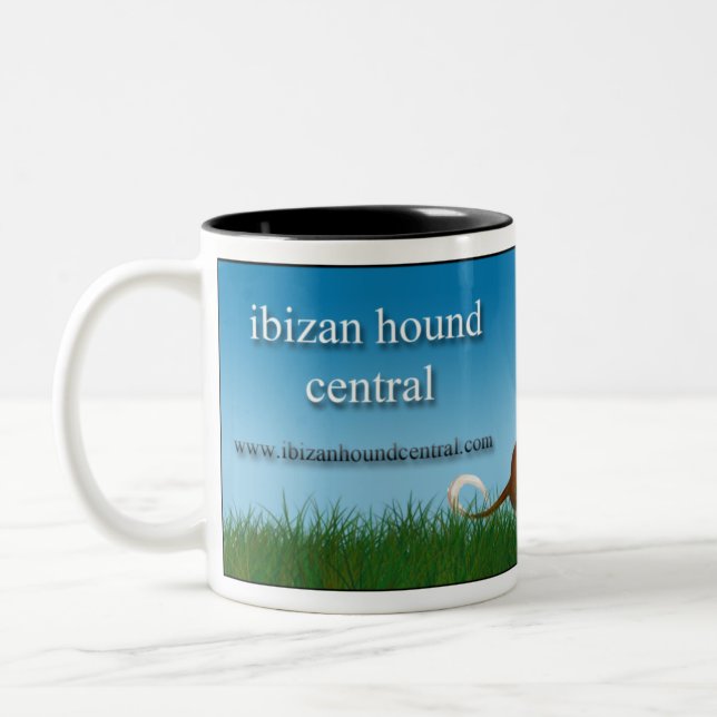 Ibizan Hound Central Two-Tone Coffee Mug (Left)