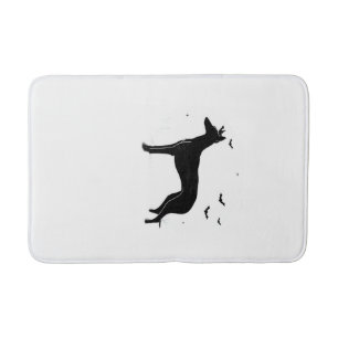 Ibizan Hound Dog � Halloween Moon Silhouette Class Bath Mat