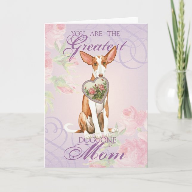 Ibizan Hound Heart Mum Card (Front)