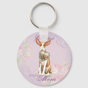 Ibizan Hound Heart Mum Key Ring