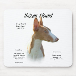 Ibizan Hound History Design Mouse Pad