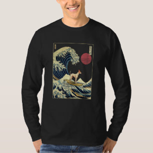 Ibizan Hound Japanese Kanagawa Wave Surf Dog T-Shirt
