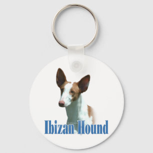 Ibizan Hound Name Key Ring