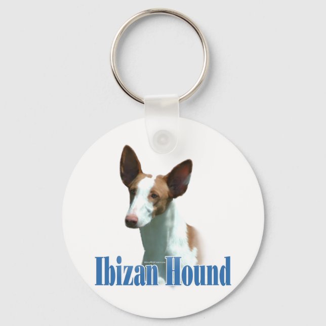Ibizan Hound Name Key Ring (Front)