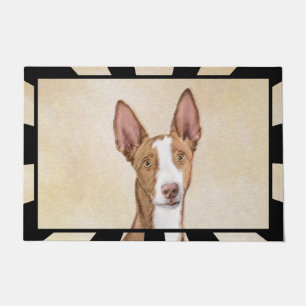 Ibizan Hound Painting - Cute Original Dog Art Doormat
