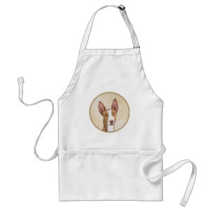 Ibizan Hound Painting - Cute Original Dog Art Standard Apron