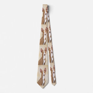 Ibizan Hound Painting - Cute Original Dog Art Tie