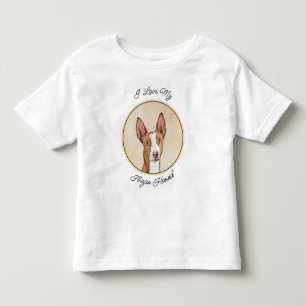 Ibizan Hound Painting - Cute Original Dog Art Toddler T-Shirt