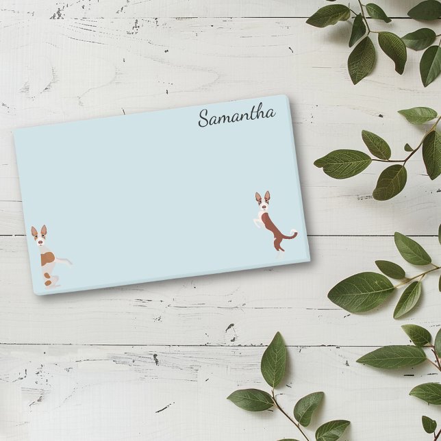 Ibizan Hound Podenco Personalised Post-it Notes (Creator Uploaded)