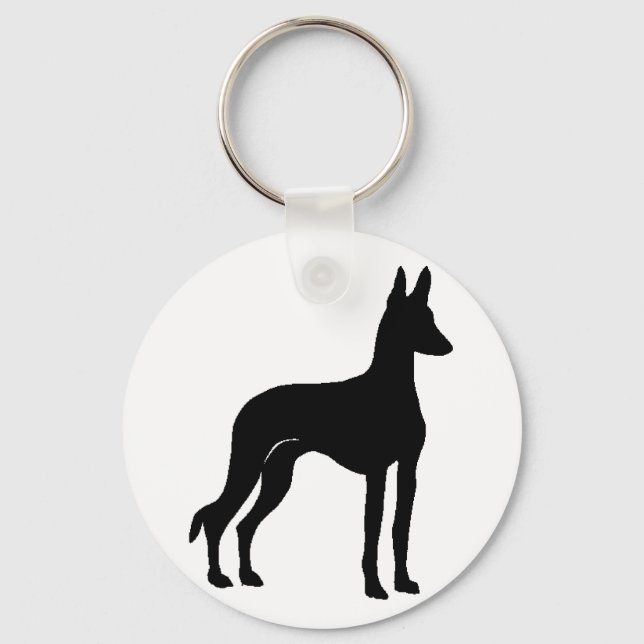 ibizan hound silhouette key ring (Front)