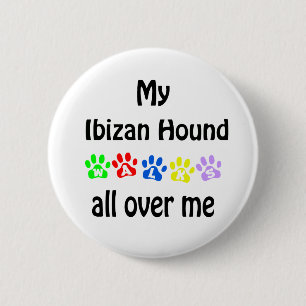 Ibizan Hound Walks Design 6 Cm Round Badge