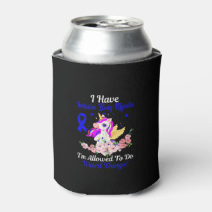 IBM Awareness Funny Unicorn Friend Family Support  Can Cooler