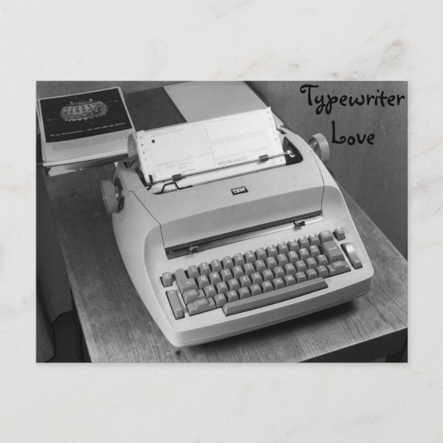 IBM Typewriter Love Postcard (Front)