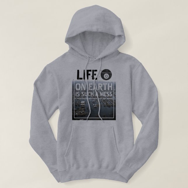 IBONELTD. LIFE ON EARTH 3  HOODIE (Design Front)