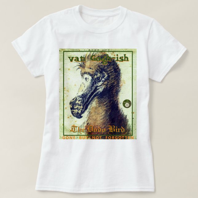 IBONELTD. VAN GOGH-ISH THE DODO BIRD T-Shirt (Design Front)