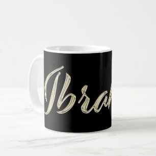 Ibrahim Name whitegold Tasse Teetasse Kaffetasse Coffee Mug
