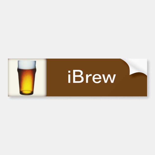 iBrew Ale Glass Bumper Sticker (Front)