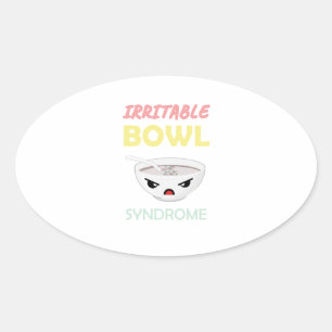 IBS Irritable Bowl Syndrome Oval Sticker