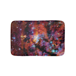IC 4628 Prawn Nebula - Colourful Outer Space Photo Bath Mat