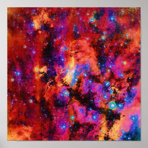 IC 4628 Prawn Nebula Pop Art Oil Painting Poster